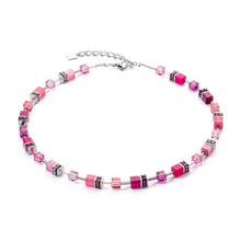 Load image into Gallery viewer, Coeur De Lion GeoCUBE Necklace - Viva Magenta
