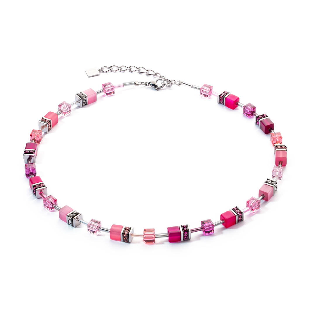 Coeur De Lion GeoCUBE Necklace - Viva Magenta