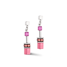 Load image into Gallery viewer, Coeur De Lion GeoCUBE Earrings - Viva Magenta

