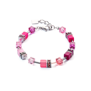 Coeur De Lion GeoCUBE Bracelet Viva Magenta Plants The Jewellers