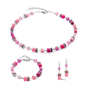 Coeur De Lion GeoCUBE Necklace - Viva Magenta