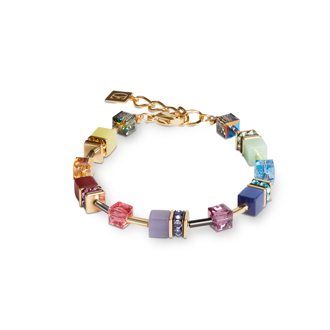 Coeur De Lion GeoCUBE Iconic Bracelet Gold Multicolour