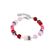 Load image into Gallery viewer, Coeur De Lion Rose Red Geo Cube Bracelet
