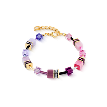 Load image into Gallery viewer, Coeur De Lion  Rose And Lilac Geo Cube Bracelet
