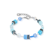 Load image into Gallery viewer, Coeur De Lion Transformative Teal Geo Cube Bracelet
