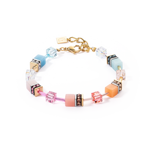 Coeur De Lion GeoCUBE Iconic Bracelet Aqua-Apricot