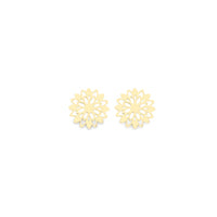 9ct Gold Flower Earrings