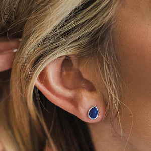 Kit Heath Pebble Azure Gemstone Stud Earrings