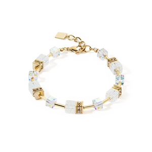 Coeur De Lion GeoCUBE Bracelet - Iconic Nature Gold White