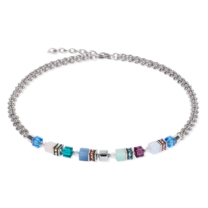 Coeur De Lion GeoCUBE Fusion Summer Necklace - Silver Couture