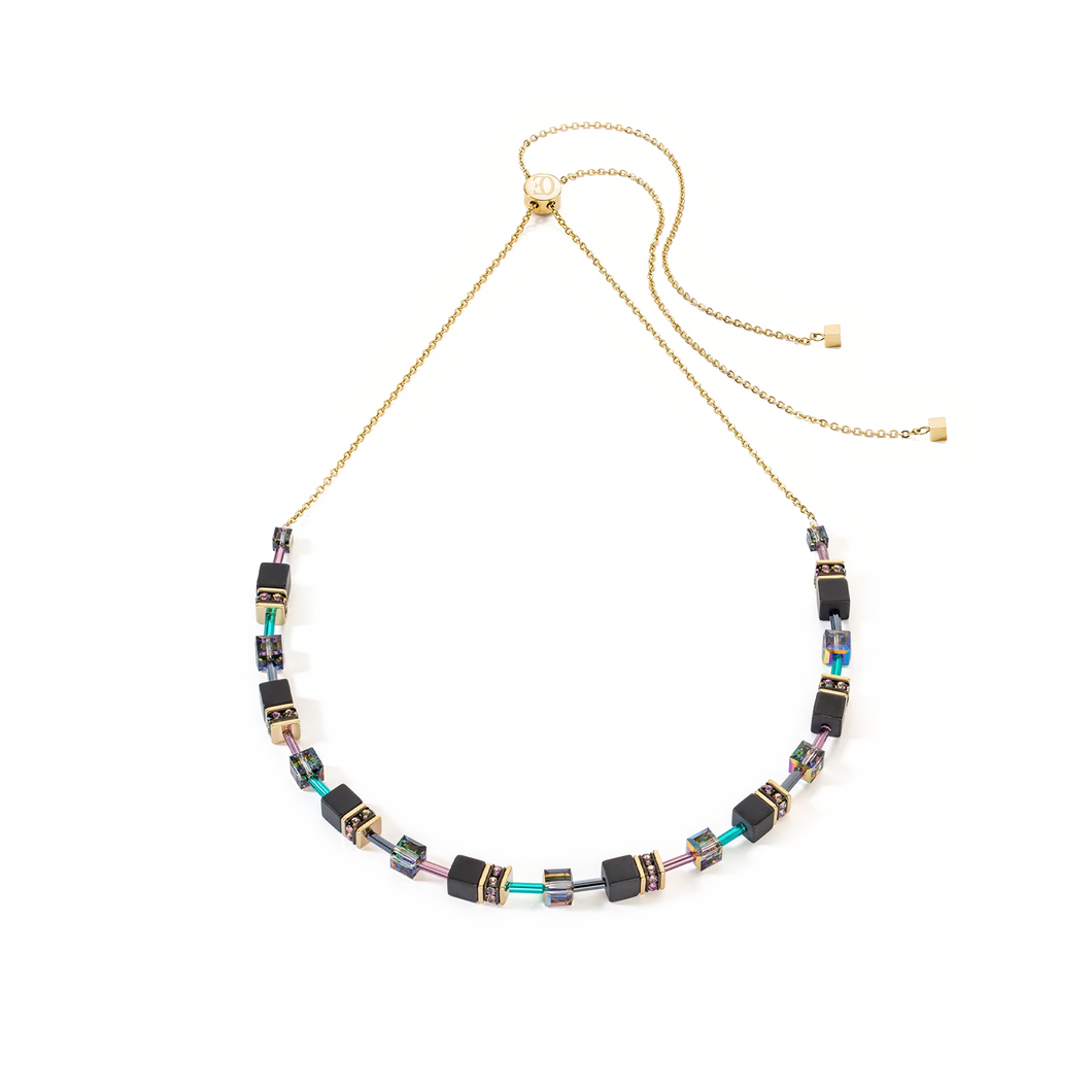 Coeur De Lion Iconic Nature Chain Black Multicolour Necklace