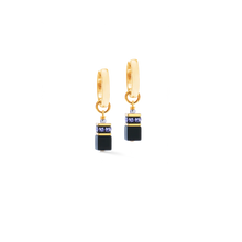 Load image into Gallery viewer, Coeur De Lion Earrings - GeoCUBE Blue Moon Gold
