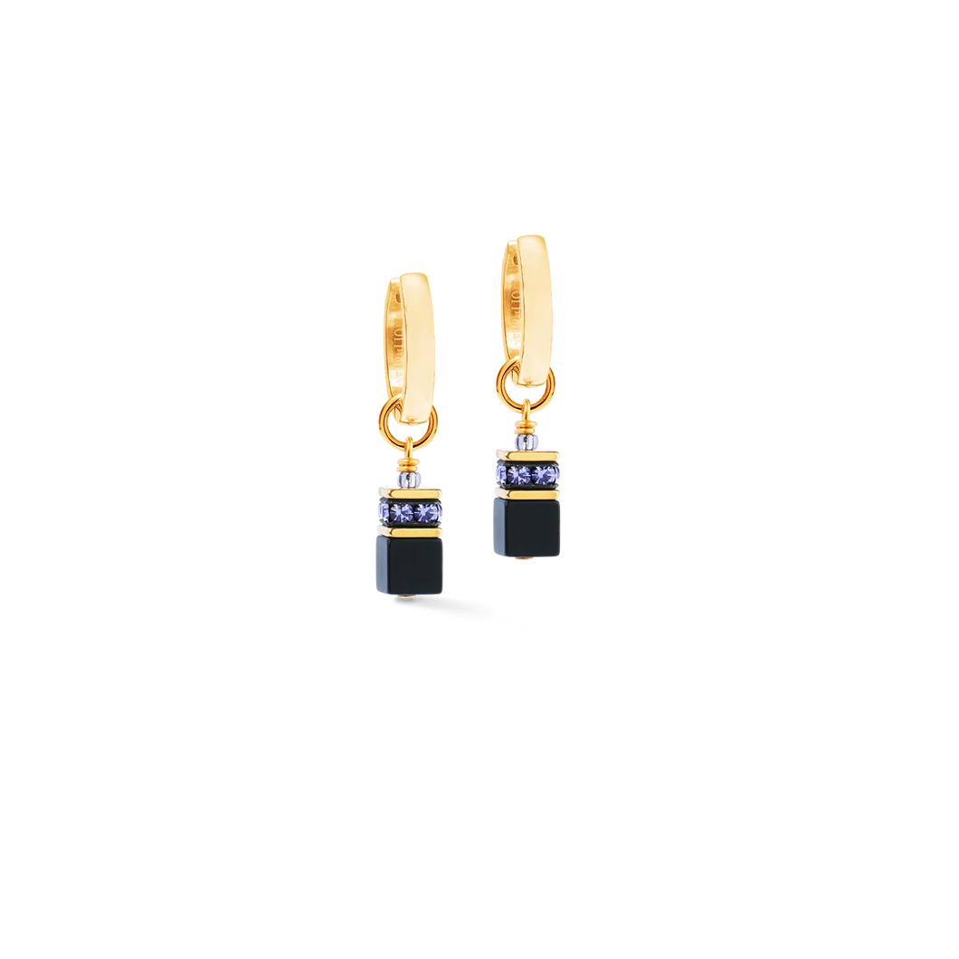 Coeur De Lion Earrings - GeoCUBE Blue Moon Gold