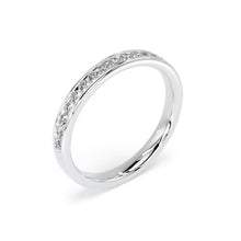 Load image into Gallery viewer, 9ct White Gold Channel Set Half Eternity Ring 0.22ct
