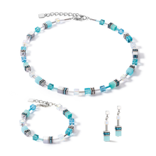 Load image into Gallery viewer, Coeur De Lion GeoCUBE Iconic Joyful Colours Necklace Blue
