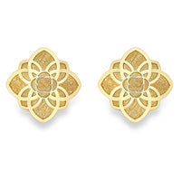 9ct Gold Flower Earrings