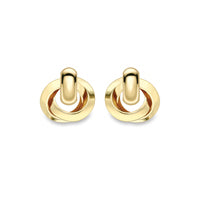 9ct Gold Interlinked Circle Earrings