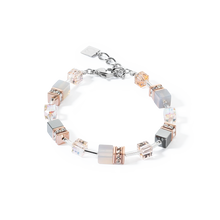 Load image into Gallery viewer, Coeur De Lion Geo Cube Peach And Rose Gold Bracelet
