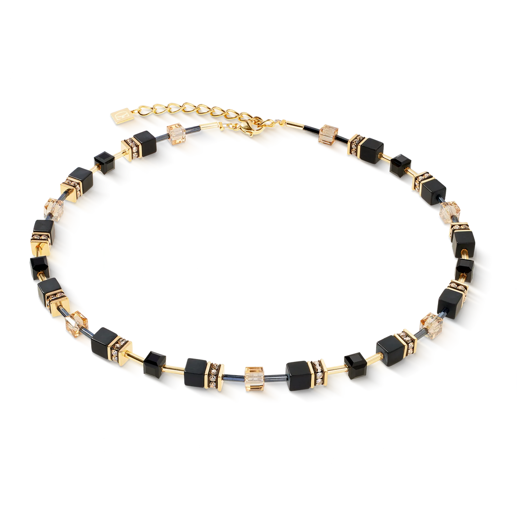 Coeur De Lion Necklace - GeoCUBE Onyx Black-Gold