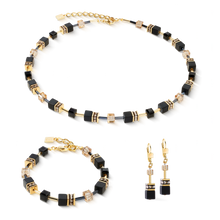 Load image into Gallery viewer, Coeur De Lion Earrings - GeoCUBE Black Gold
