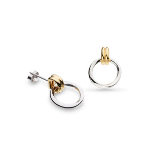 Kit Heath Bevel Unity Golden Drop Stud Earrings