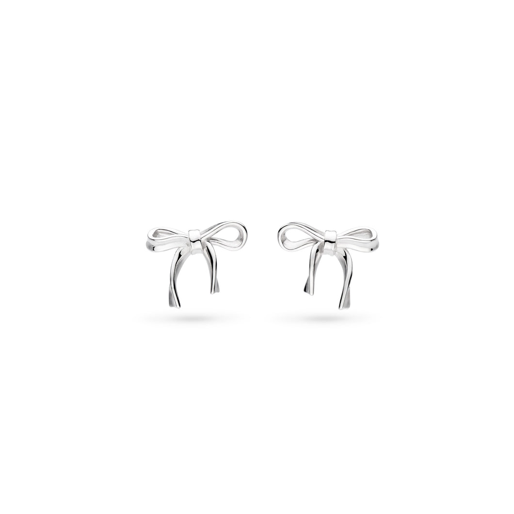 Kit Heath Serenity Ribbon Bow Dainty Stud Earrings