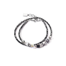 Load image into Gallery viewer, Coeur De Lion Joyful Colours Wrap Bracelet - Silver Grey
