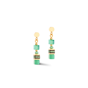 Coeur De Lion Earrings Mini Cubes Green