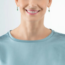 Load image into Gallery viewer, Coeur De Lion Earrings Mini Cubes Green
