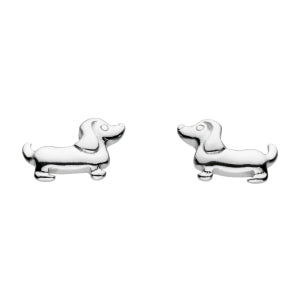 Silver Sausage Dog Studs