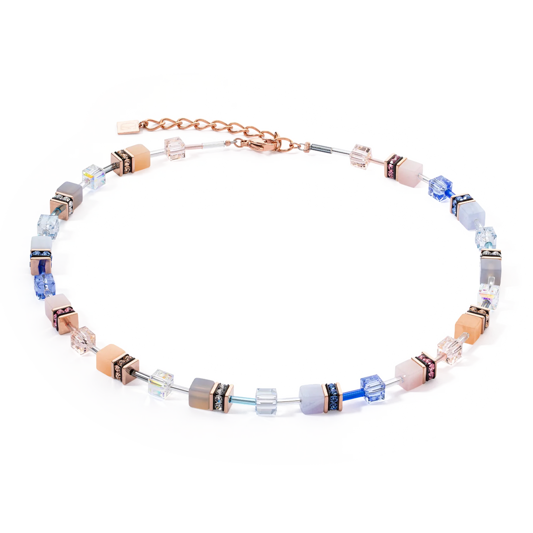 Coeur De Lion Iconic Precious Necklace Light Blue Beige
