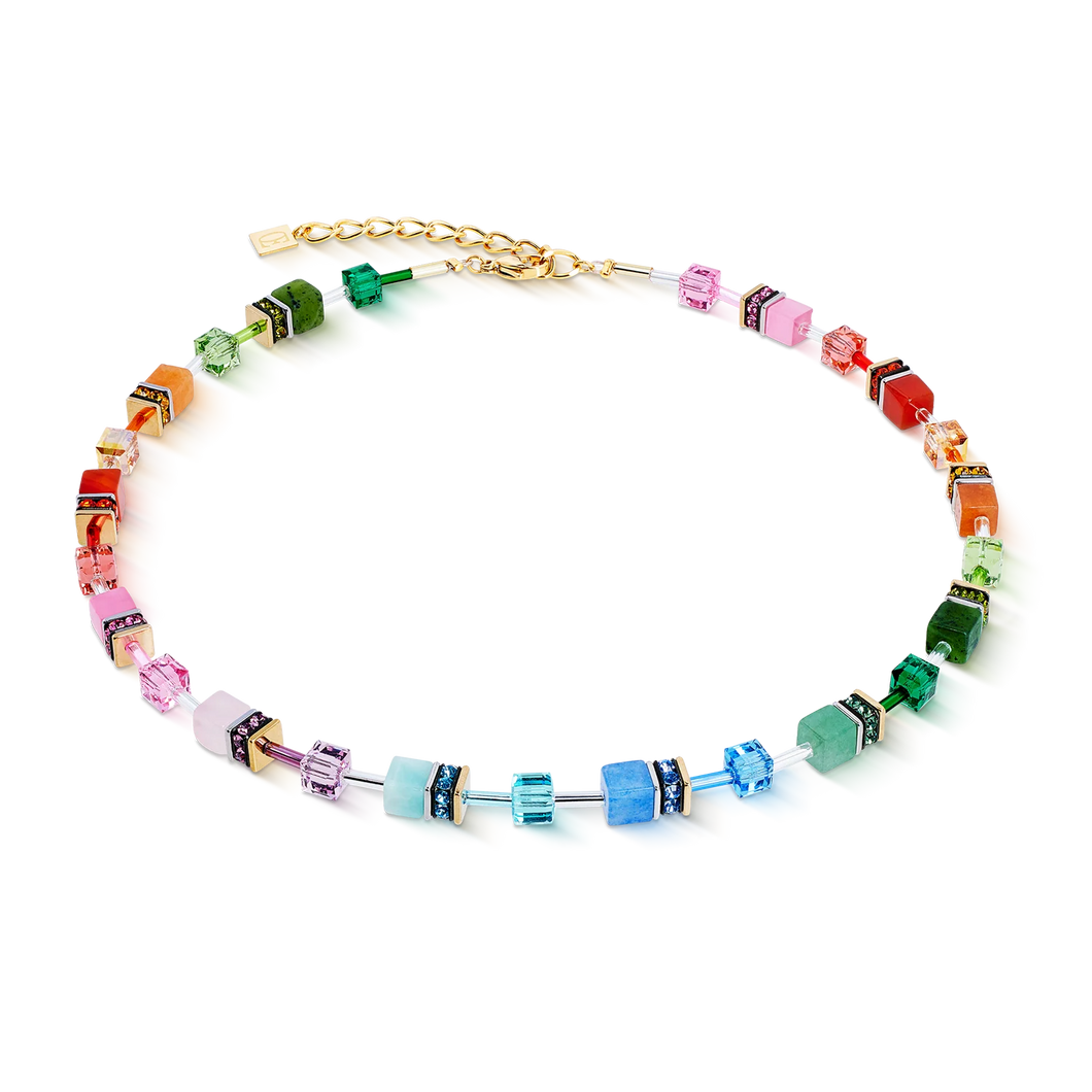 Coeur De Lion Necklace - GeoCUBE Iconic Multicolour Rainbow