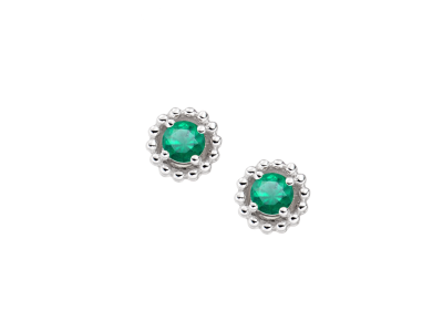 Silver Birthstone Earrings - May