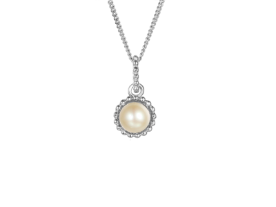 Silver Birthstone Necklace - June