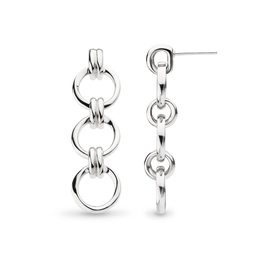 Kit Heath Bevel Unity Trio Drop Earrings