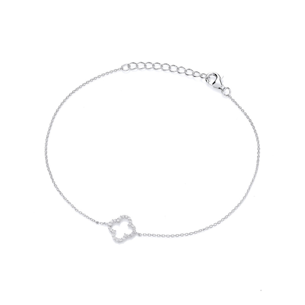 Silver Vintage Clover Bracelet