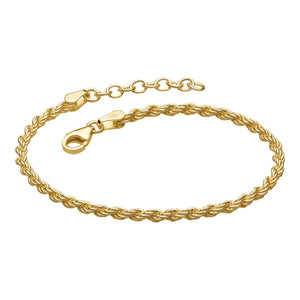 Silver Gold Plated Rope Bracelet