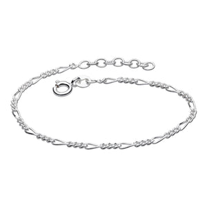 Silver Figaro Bracelet
