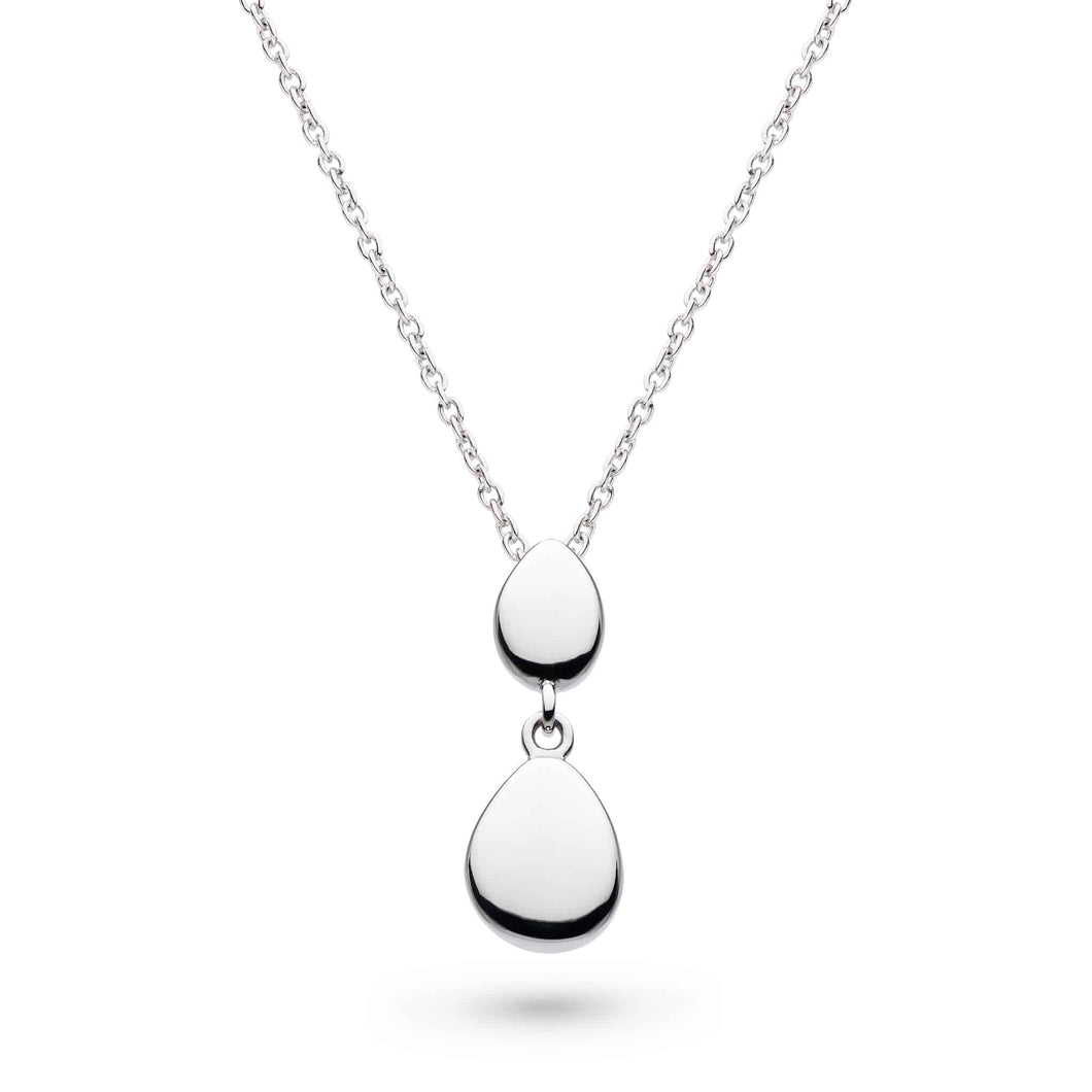 Kit Heath Coast Pebbles Twin droplet Necklace