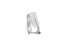 Load image into Gallery viewer, Silver Cubic Zirconia Linked Circle Clip On Earrings
