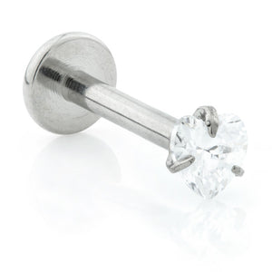 Titanium Heart Crystal Labret