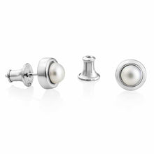 Load image into Gallery viewer, Jersey Pearl Alice White Freshwater Pearl Studs - Small
