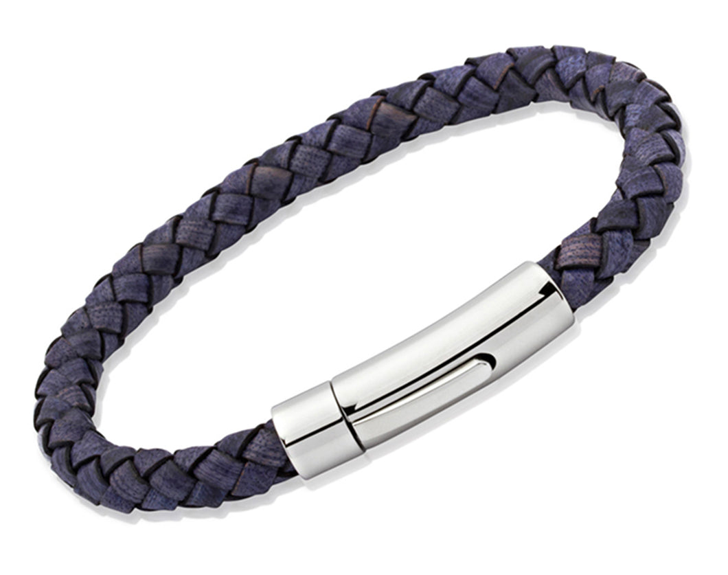 Antique Blue Leather bracelet