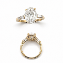 Load image into Gallery viewer, 18ct Yellow Gold Oval Lab Grown Diamond Ring - 3.00ct
