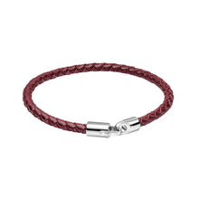 Load image into Gallery viewer, Fred Bennett Stainless Steel Burgundy Leather Bracelet
