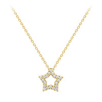 9ct Gold Cubic Zirconia Star Pendant