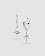 Load image into Gallery viewer, Kit Heath Celeste North Star Cz RP/GP Grande Drop Earrings
