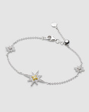 Load image into Gallery viewer, Kit Heath Celeste North Star Cz RP/GP Station Slider Bracelet
