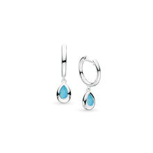 Load image into Gallery viewer, Kit Heath Coast Pebble Blue Opal Hoop Drop Earrings
