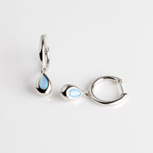 Load image into Gallery viewer, Kit Heath Coast Pebble Blue Opal Hoop Drop Earrings
